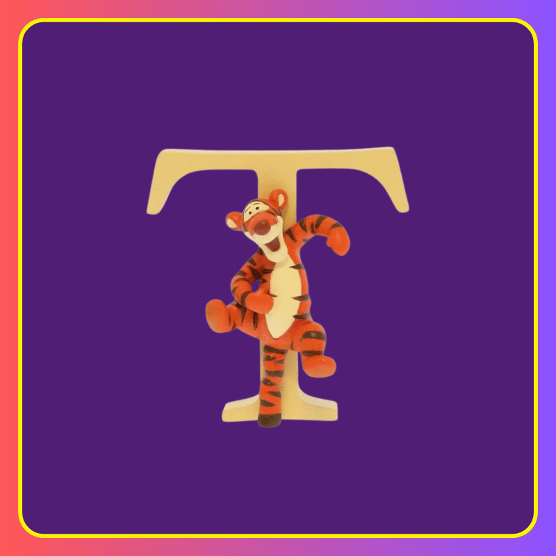 Disney Showcase Alphabet Letter T Tigger Figurine