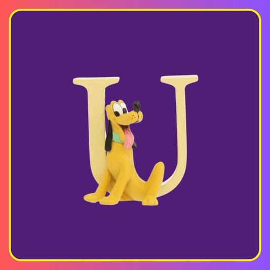 Disney Showcase Alphabet Letter U Pluto Figurine
