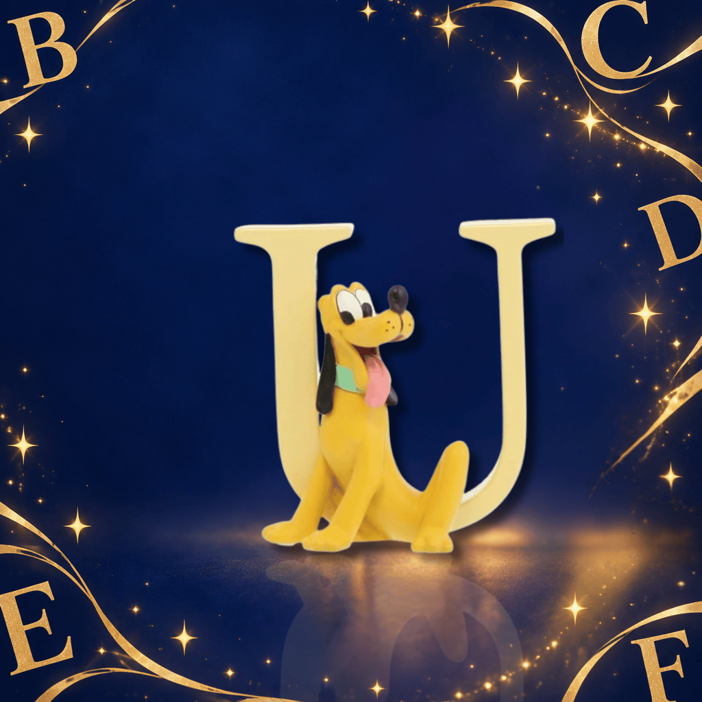 Disney Showcase Alphabet Letter U Pluto Figurine