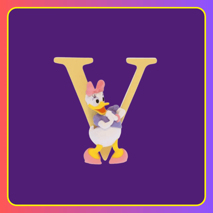 Disney Showcase Alphabet Letter V Daisy Duck Figurine