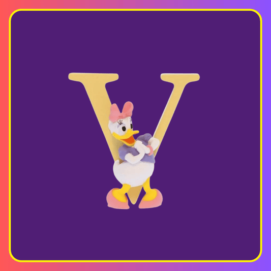 Disney Showcase Alphabet Letter V Daisy Duck Figurine