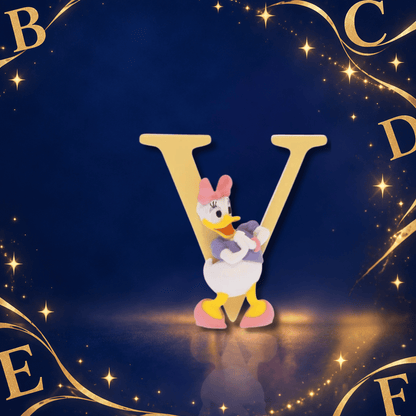 Disney Showcase Alphabet Letter V Daisy Duck Figurine