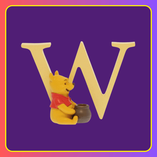Disney Showcase Alphabet Letter W Winnie the Pooh Figurine