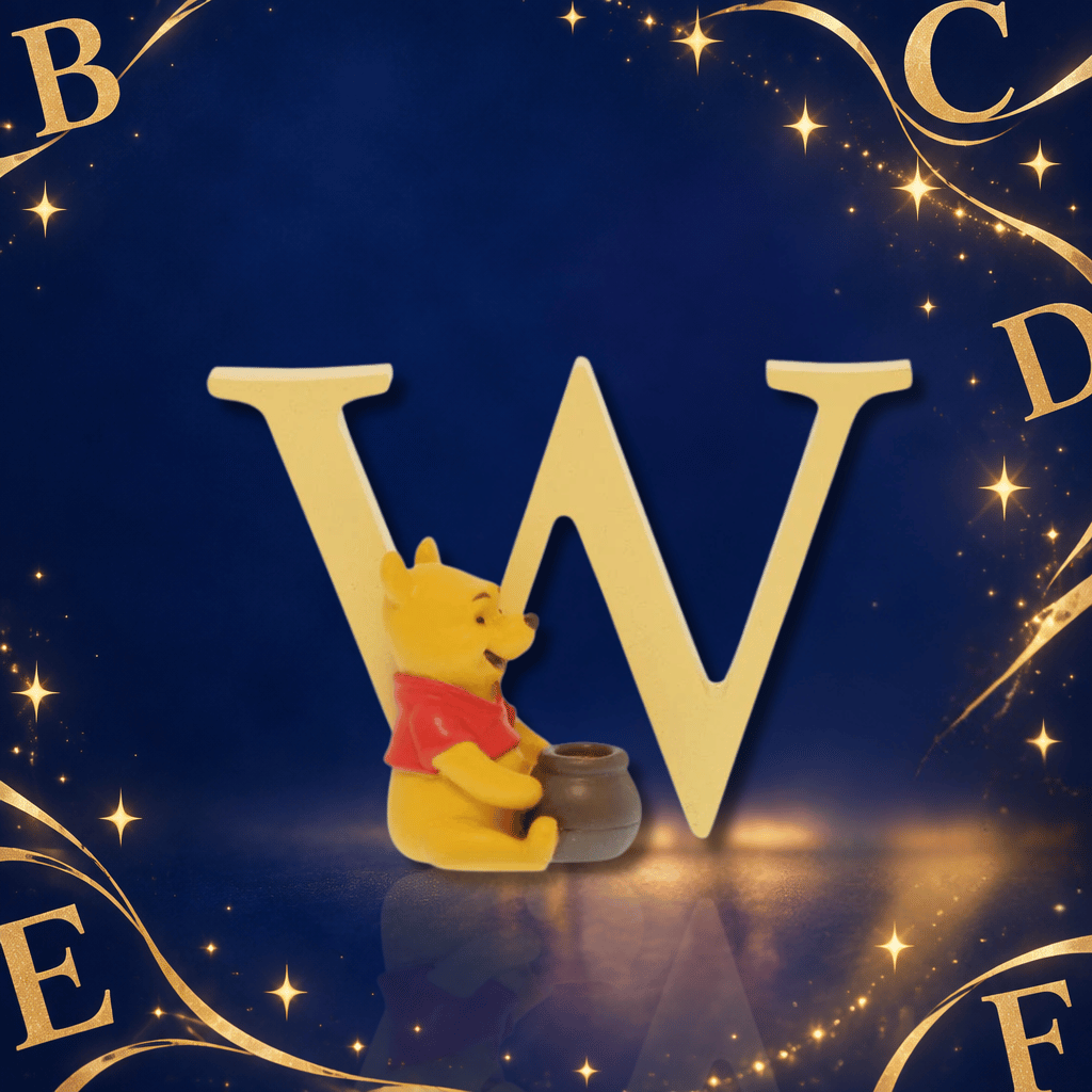 Disney Showcase Alphabet Letter W Winnie the Pooh Figurine