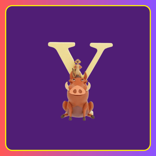 Disney Showcase Alphabet Letter Y Timon & Pumbaa Figurine