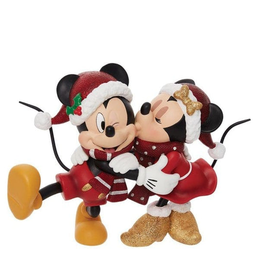 Disney Showcase Christmas Mickey and Minnie Mouse Figurine 6010733