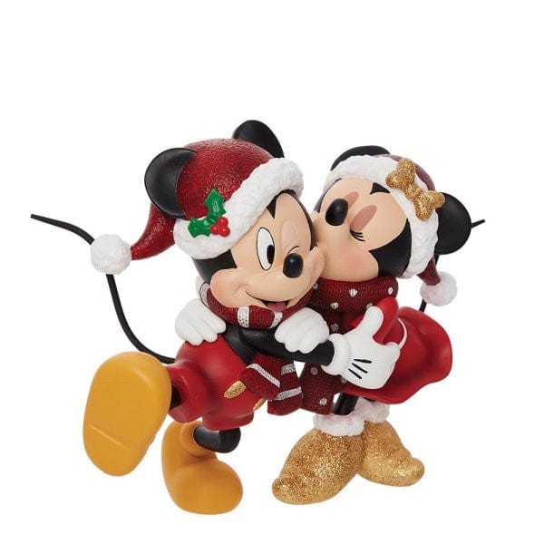 Disney Showcase Christmas Mickey and Minnie Mouse Figurine 6010733