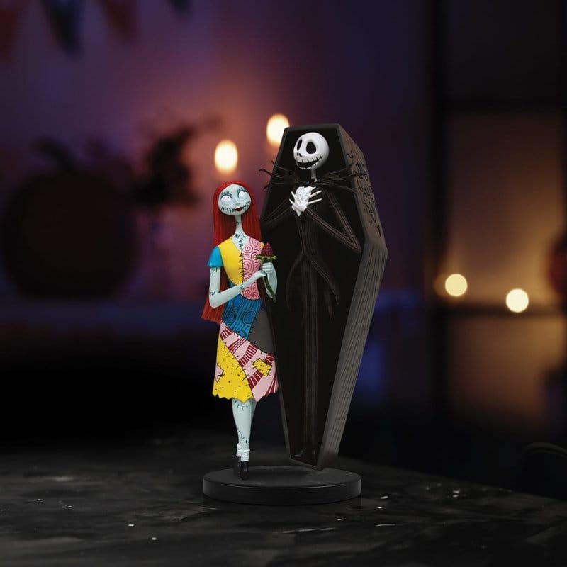 Disney Showcase Jack and Sally Coffin Nightmare Before Christmas NBC Figurine