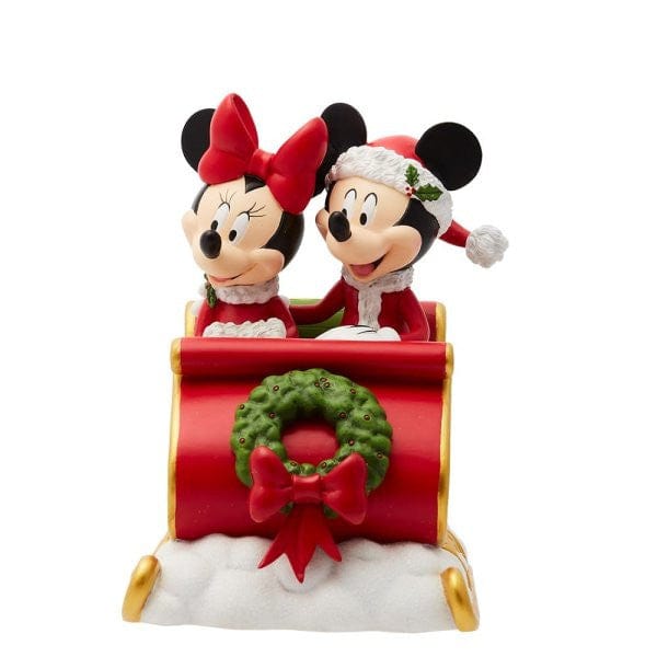 Disney Showcase Mickey & Minnie Holiday Sleigh Ride Figurine 6015327