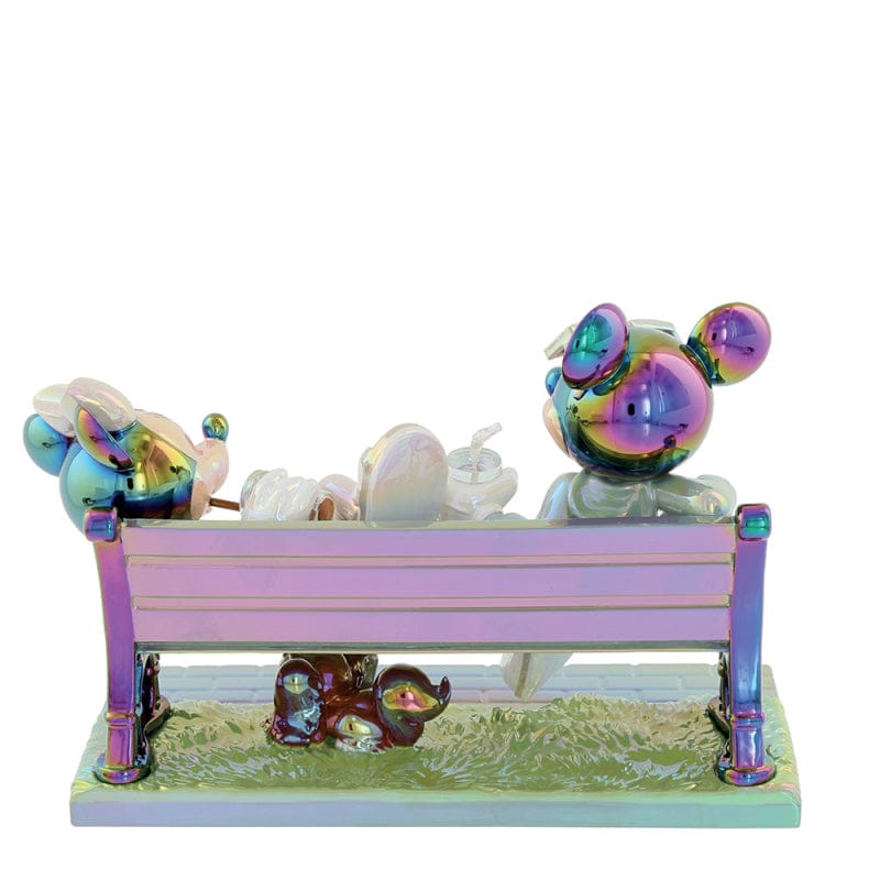Disney Showcase Mickey & Minnie Mouse on Bench Figurine - Electroplating Finish