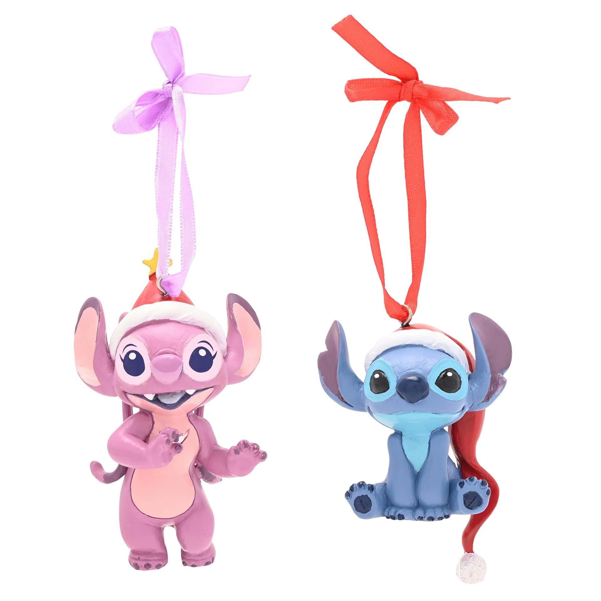 Disney Stitch And Angel Set of 2 Hanging Decorations