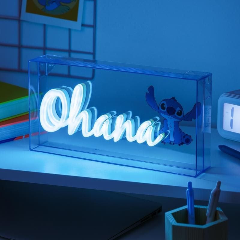 Disney Stitch Ohana LED Neon Light By Paladone