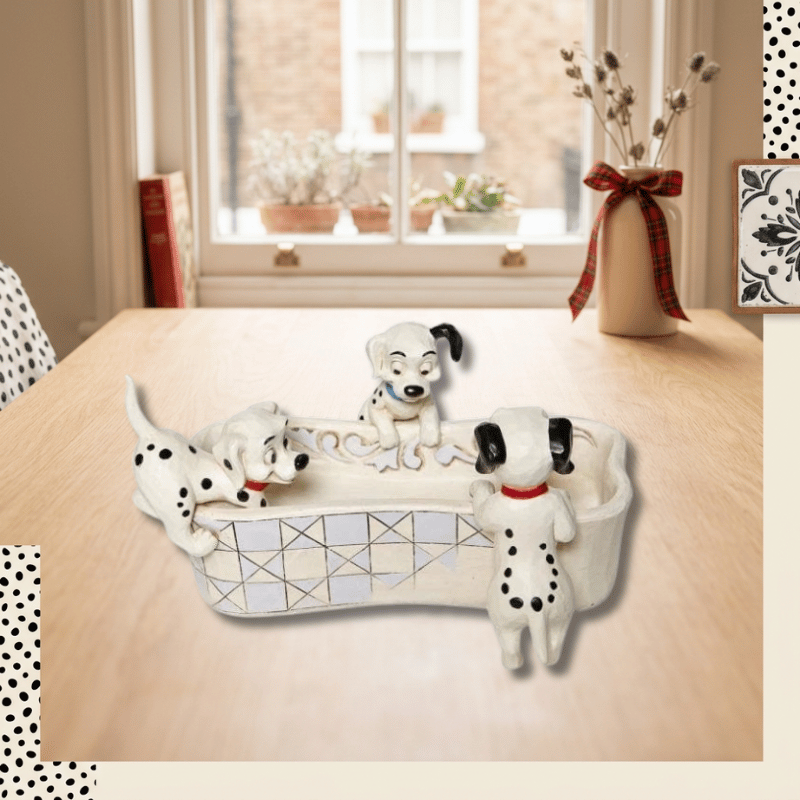 Disney Traditions 101 Dalmatians Puppy Bowl Figurine Bone Shaped Dish by Jim Shore