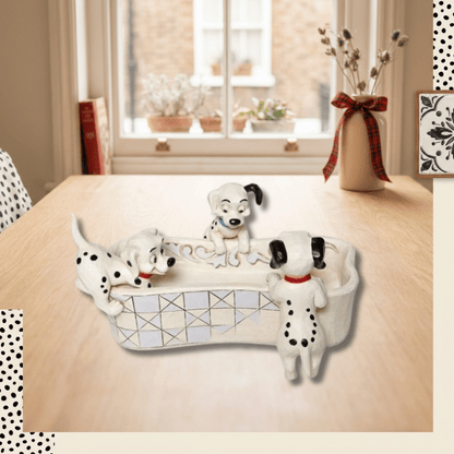 Disney Traditions 101 Dalmatians Puppy Bowl Figurine Bone Shaped Dish by Jim Shore