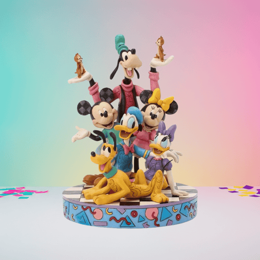 Disney Traditions 90s Retro Mickey and Friends Figurine by Jim Shore