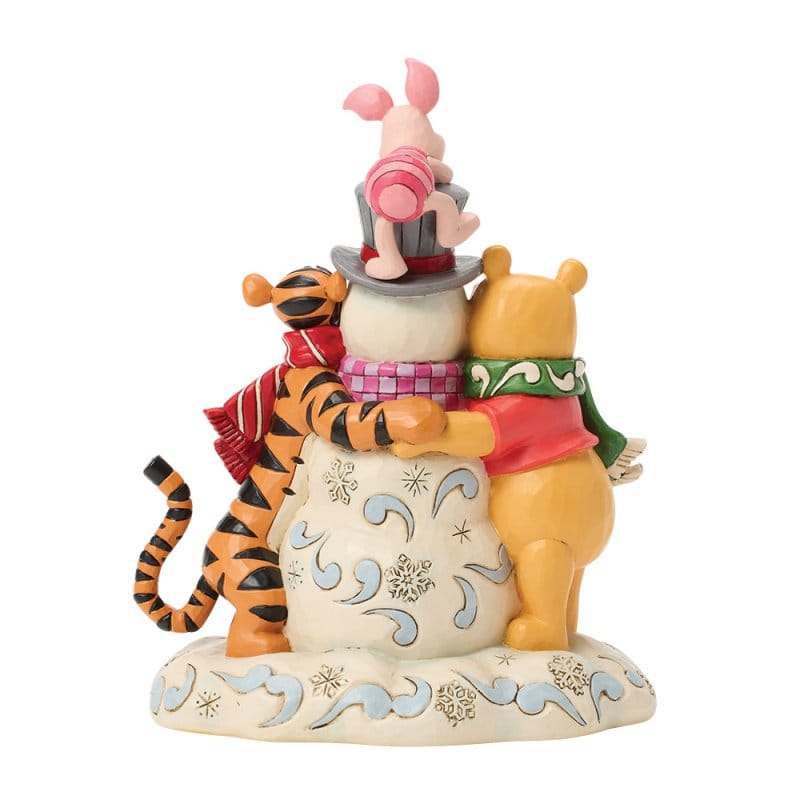 Disney Traditions A Chilly Creation (Pooh and Friends Hugging Snowman) Figurine by Jim Shore