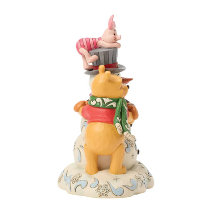 Disney Traditions A Chilly Creation (Pooh and Friends Hugging Snowman) Figurine by Jim Shore