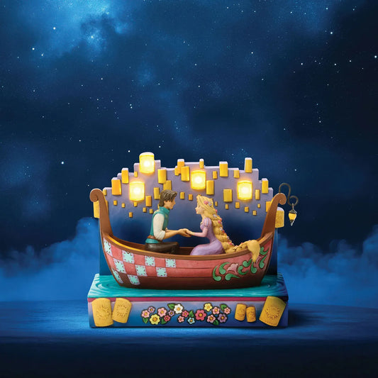 Disney Traditions A Dream Come True (Tangled Boat with LED Lanterns) Figurine By Jim Shore 6016897