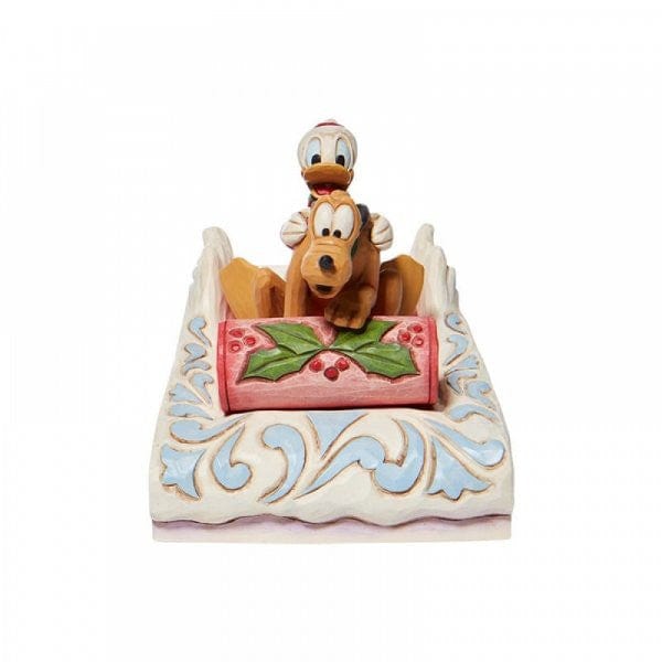 Disney Traditions A Friendly Race - Donald & Pluto Sledding Figurine 6008973