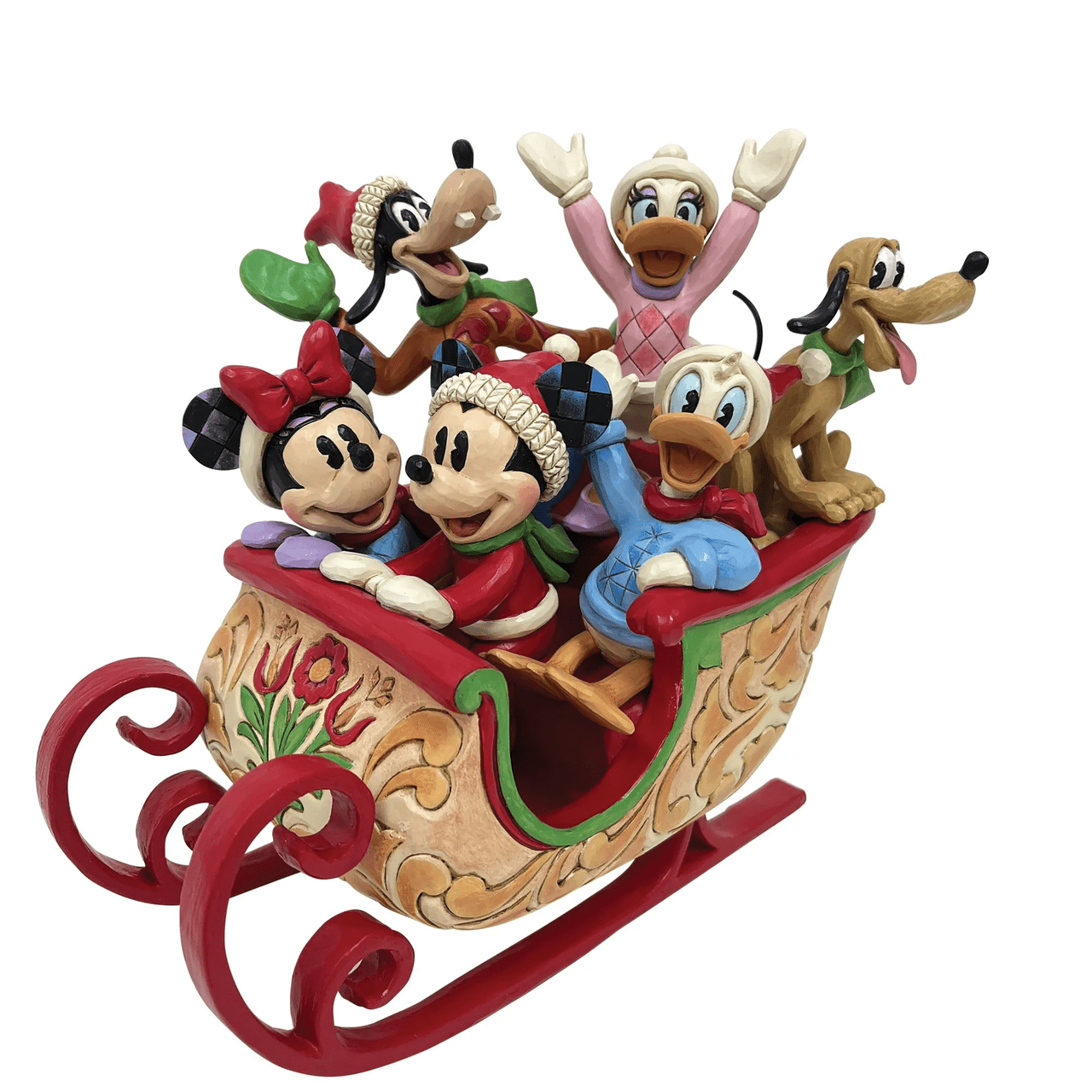 Disney Traditions A Sleigh Full of Joy (Mickey & Friends Sled) Figurine By Jim Shore 6016883