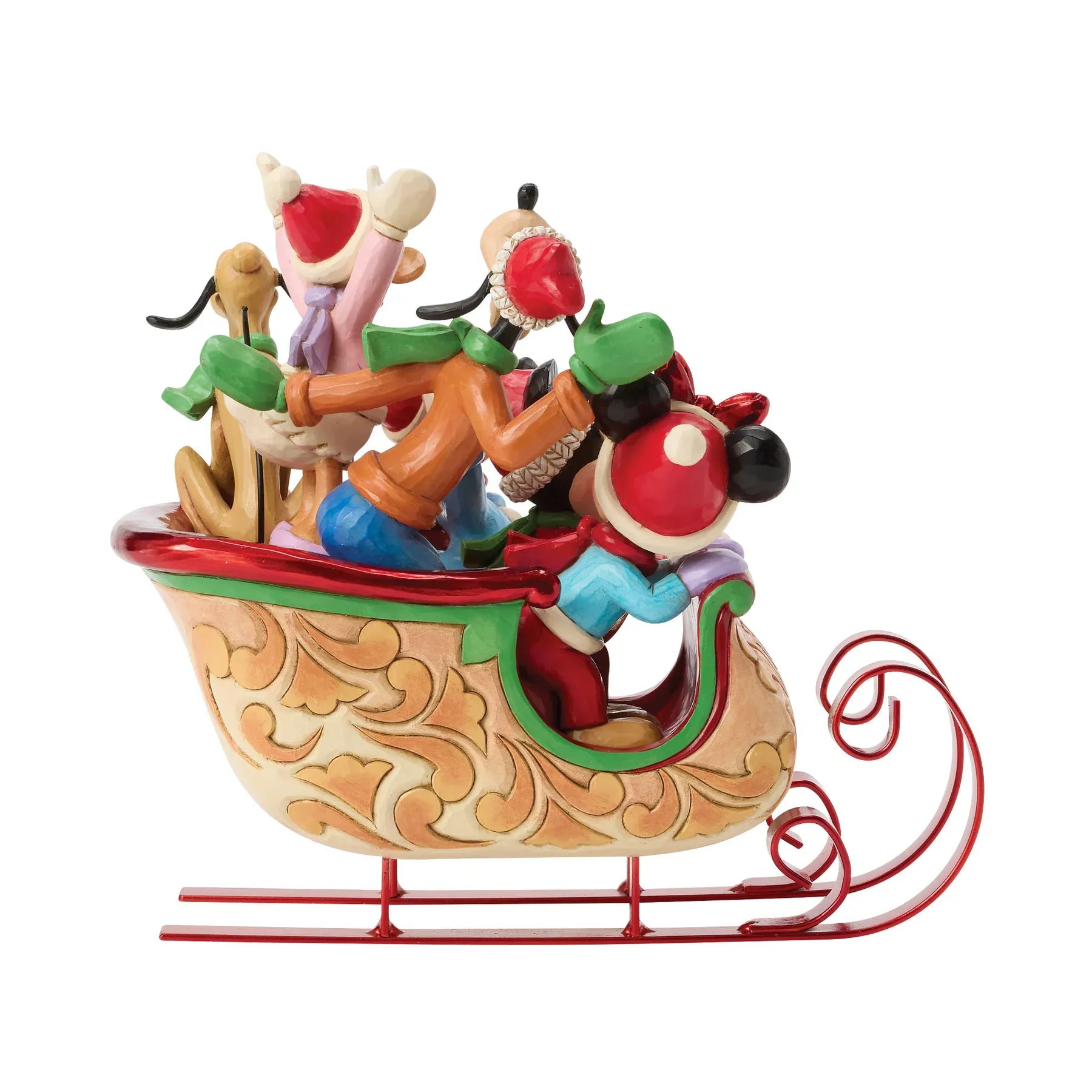 Disney Traditions A Sleigh Full of Joy (Mickey & Friends Sled) Figurine By Jim Shore 6016883