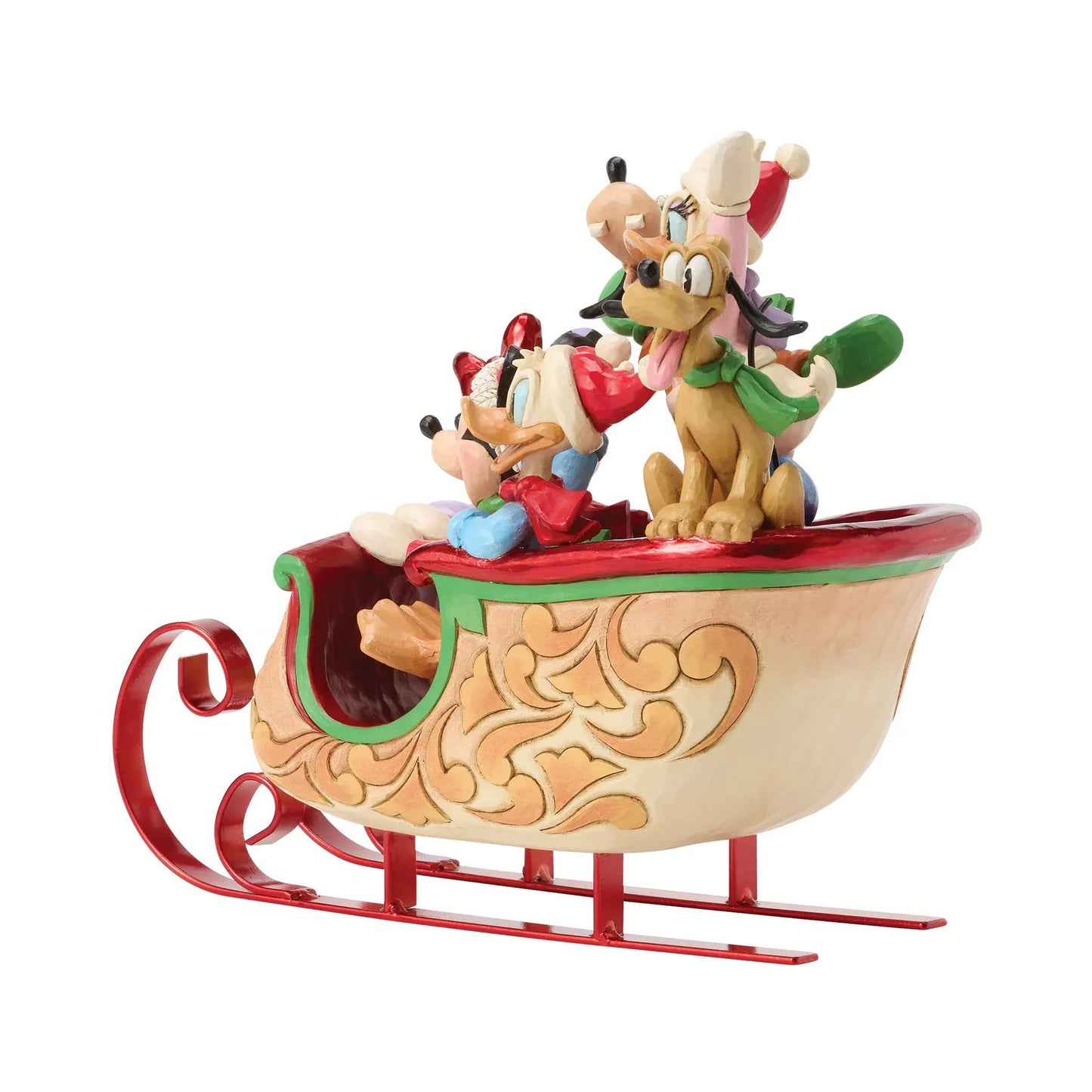 Disney Traditions A Sleigh Full of Joy (Mickey & Friends Sled) Figurine By Jim Shore 6016883