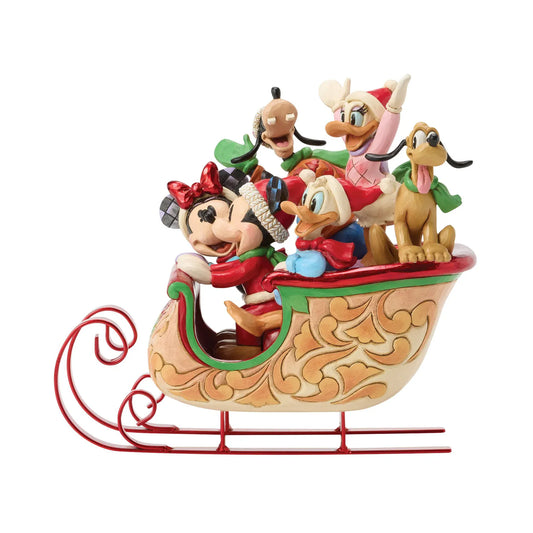 Disney Traditions A Sleigh Full of Joy (Mickey & Friends Sled) Figurine By Jim Shore 6016883 Disney Traditions A Sleigh Full of Joy (Mickey & Friends Sled) Figurine By Jim Shore 6016883