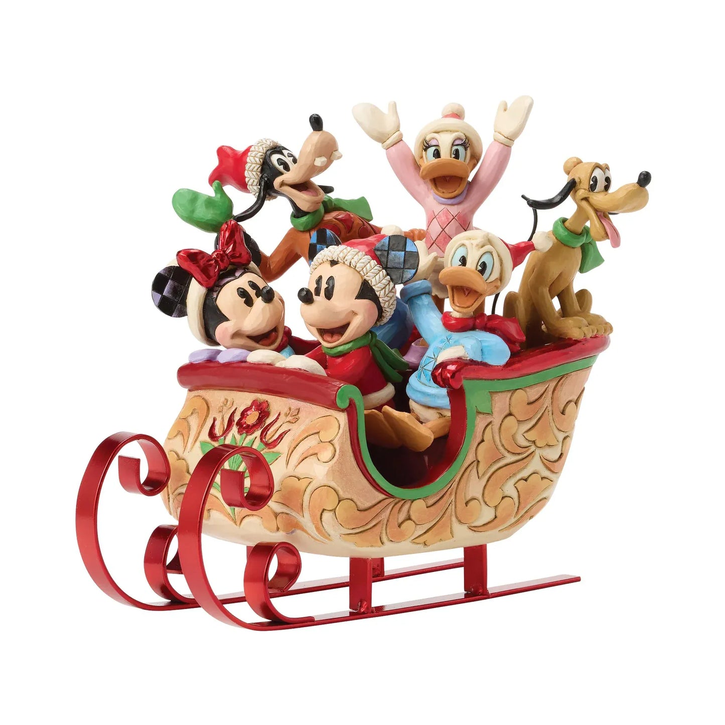 Disney Traditions A Sleigh Full of Joy (Mickey & Friends Sled) Figurine By Jim Shore 6016883