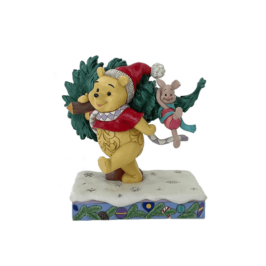 Disney Traditions A Tree For Two (Winnie the Pooh & Piglet With Christmas Tree) Figurine By Jim Shore 6016886