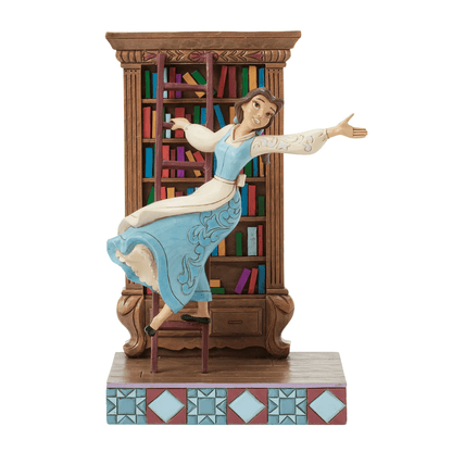 Disney Traditions A World of Books (Belle on bookcase) Figurine By Jim Shore 6016894
