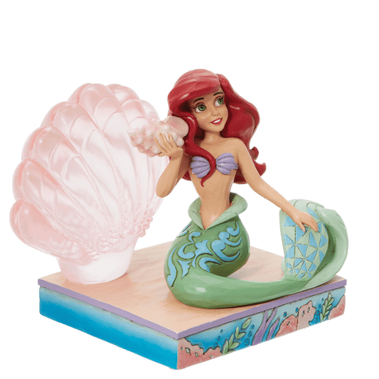 Disney Traditions Ariel with Clear Resin Shell Figurine By Jim Shore 6011923