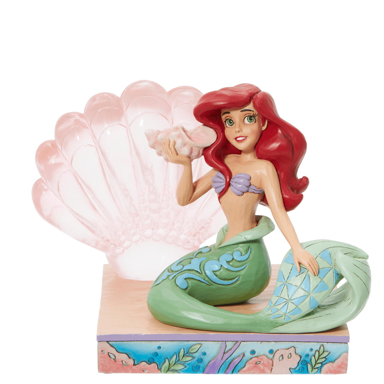 Disney Traditions Ariel with Clear Resin Shell Figurine By Jim Shore 6011923