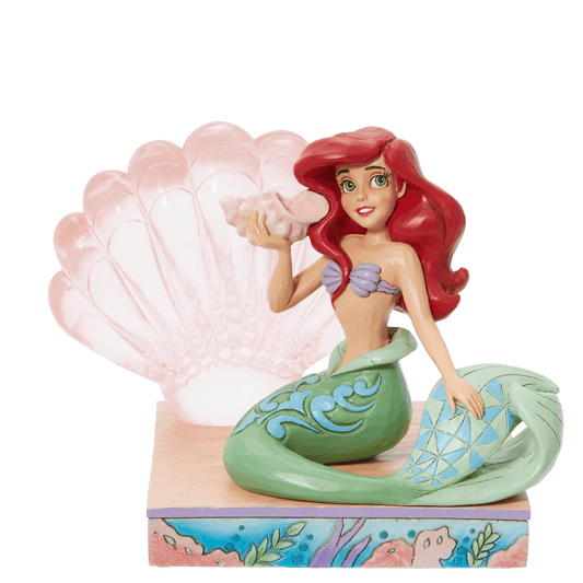 Disney Traditions Ariel with Clear Resin Shell Figurine By Jim Shore 6011923