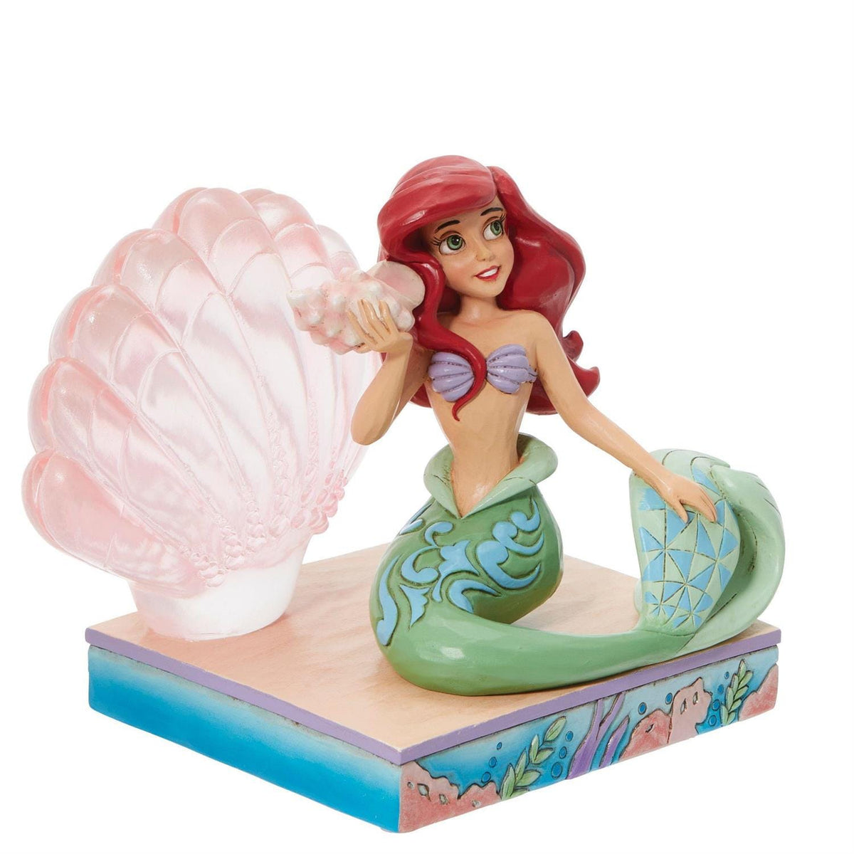 Disney Traditions Ariel with Clear Resin Shell Figurine By Jim Shore 6011923