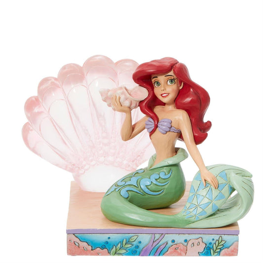 Disney Traditions Ariel with Clear Resin Shell Figurine By Jim Shore 6011923