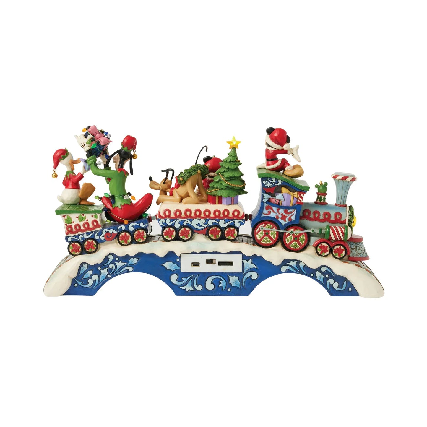 Disney Traditions Christmas Cheer On Track (Mickey & Friends LED Musical Train) Figurine By Jim Shore 6014996