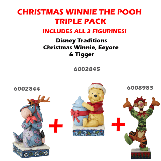 Disney Traditions Christmas Winnie The Pooh Triple Pack