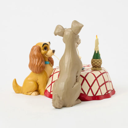 Disney Traditions Dinner for Two Lady & the Tramp Spaghetti Figurine By Jim Shore