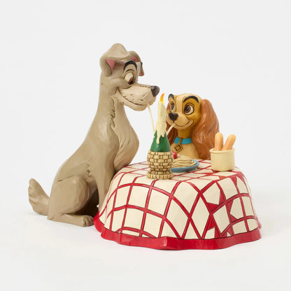 Disney Traditions Dinner for Two Lady & the Tramp Spaghetti Figurine By Jim Shore