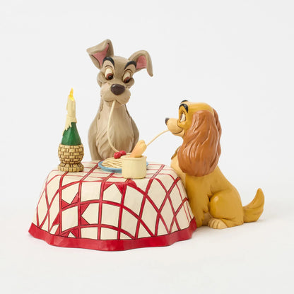 Disney Traditions Dinner for Two Lady & the Tramp Spaghetti Figurine By Jim Shore