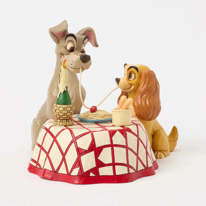 Disney Traditions Dinner for Two Lady & the Tramp Spaghetti Figurine By Jim Shore