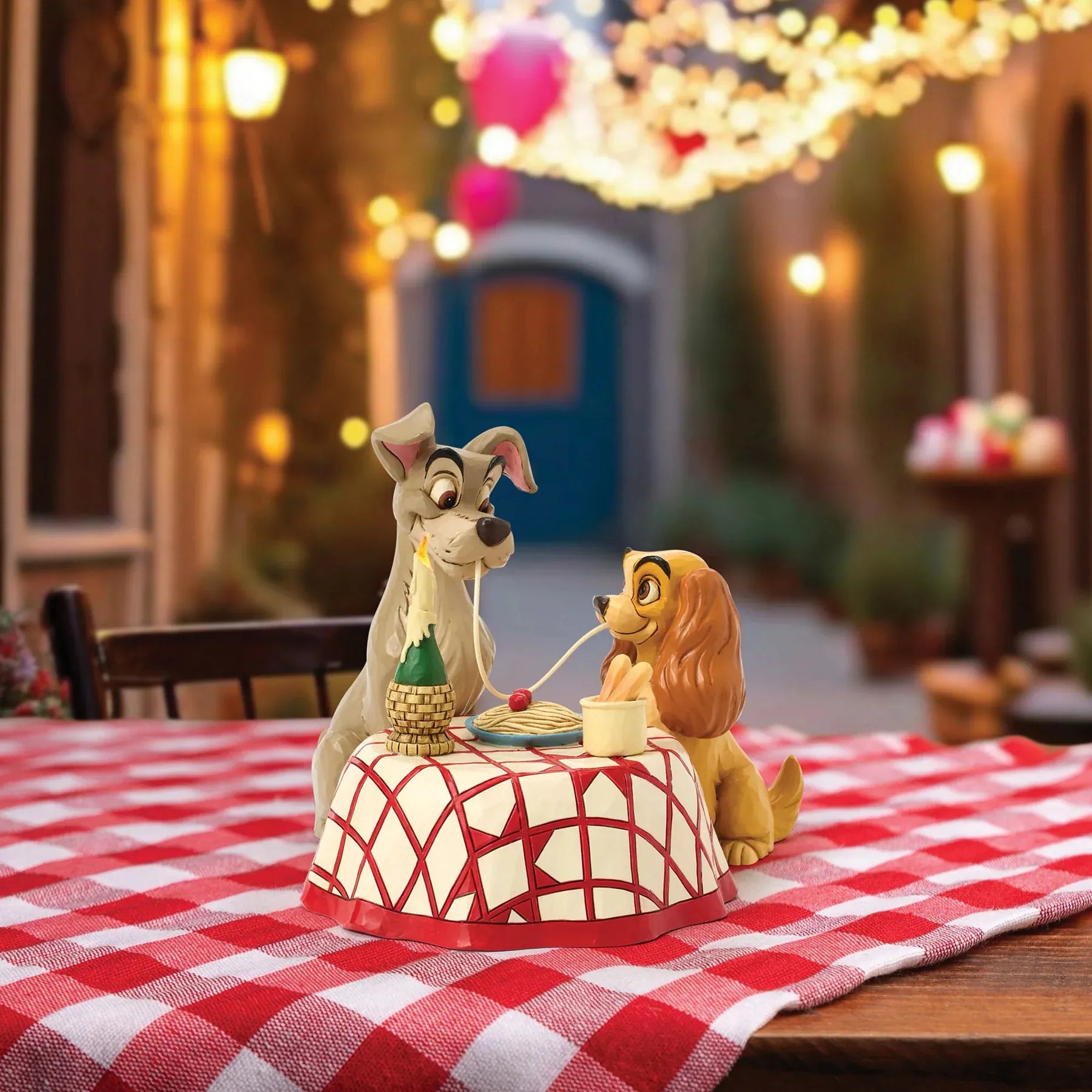Disney Traditions Dinner for Two Lady & the Tramp Spaghetti Figurine By Jim Shore