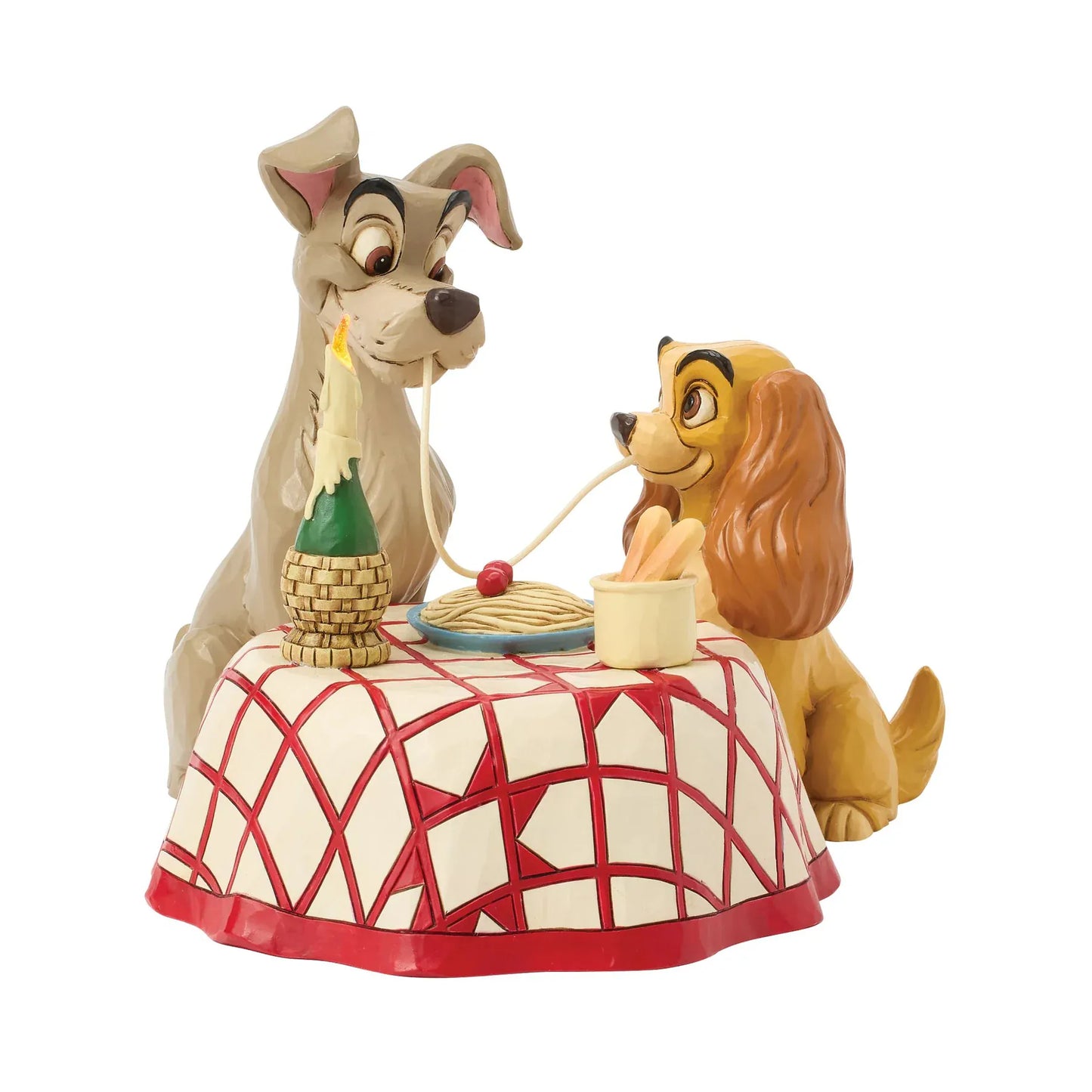 Disney Traditions Dinner for Two Lady & the Tramp Spaghetti Figurine By Jim Shore