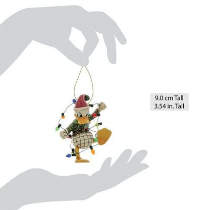 Disney Traditions Donald Duck Wrapped In Lights Hanging Ornament By Jim Shore 6017548