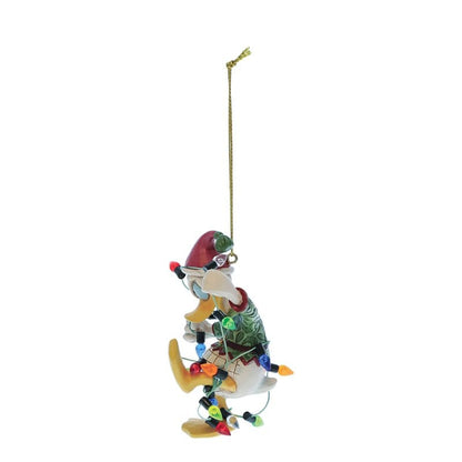 Disney Traditions Donald Duck Wrapped In Lights Hanging Ornament By Jim Shore 6017548