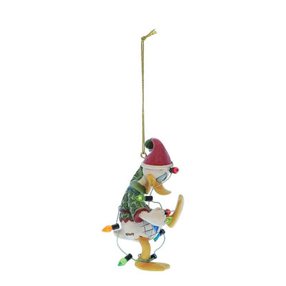 Disney Traditions Donald Duck Wrapped In Lights Hanging Ornament By Jim Shore 6017548