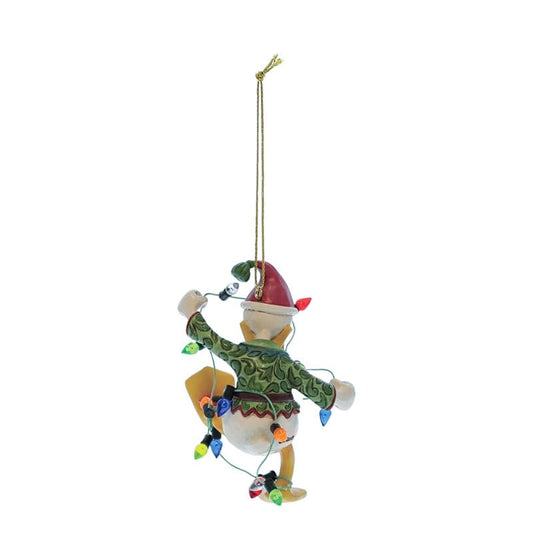 Disney Traditions Donald Duck Wrapped In Lights Hanging Ornament By Jim Shore 6017548