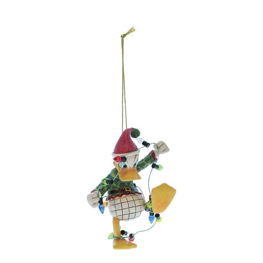 Disney Traditions Donald Duck Wrapped In Lights Hanging Ornament By Jim Shore 6017548