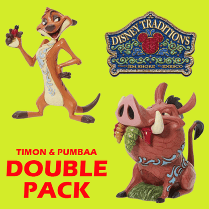 Disney Traditions DOUBLE PACK Timon & Pumbaa Mini Lion King Figurines