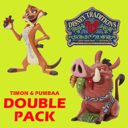 Disney Traditions DOUBLE PACK Timon & Pumbaa Mini Lion King Figurines